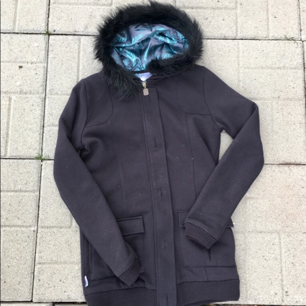 MATRIX GIRLS LONG BLACK BUTTON UP JACKET NWOT